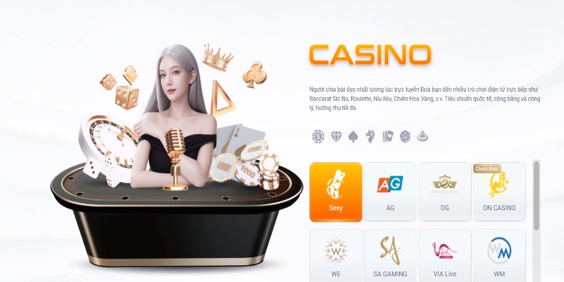 Trải nghiệm casino TD88 như ngoài đời thực